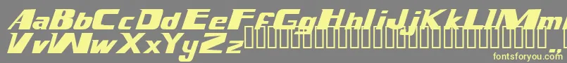 Magnump.I. Font – Yellow Fonts on Gray Background