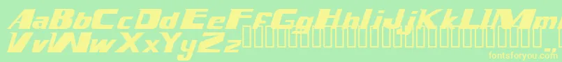 Magnump.I. Font – Yellow Fonts on Green Background