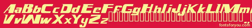 Magnump.I. Font – Yellow Fonts on Red Background