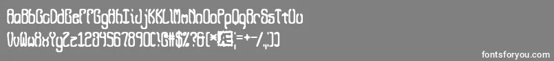 Queasy Font – White Fonts on Gray Background