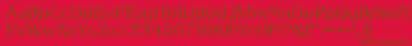 PriamosrandomRegular Font – Brown Fonts on Red Background