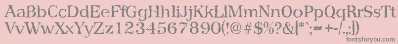 PriamosrandomRegular Font – Gray Fonts on Pink Background