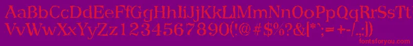 PriamosrandomRegular Font – Red Fonts on Purple Background