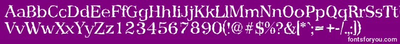 PriamosrandomRegular Font – White Fonts on Purple Background