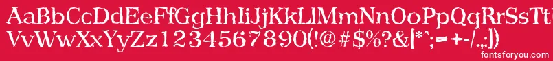 PriamosrandomRegular Font – White Fonts on Red Background