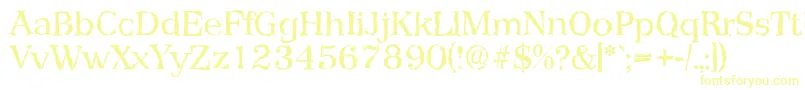 PriamosrandomRegular Font – Yellow Fonts on White Background