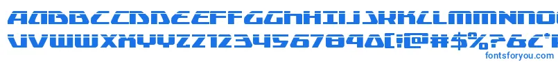 Шрифт Globaldynamicslaser – синие шрифты на белом фоне