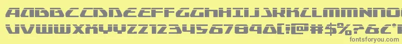 Globaldynamicslaser Font – Gray Fonts on Yellow Background