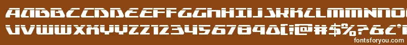 フォントGlobaldynamicslaser – 茶色の背景に白い文字