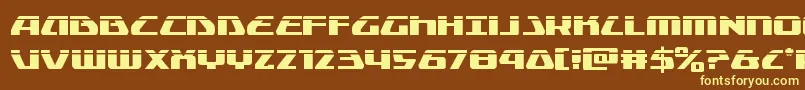 Globaldynamicslaser Font – Yellow Fonts on Brown Background