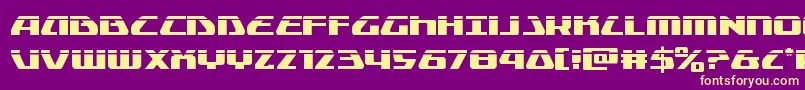 Globaldynamicslaser Font – Yellow Fonts on Purple Background