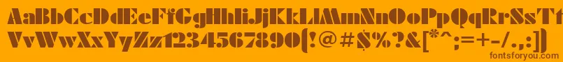 FuturaeugeniacttRegular Font – Brown Fonts on Orange Background