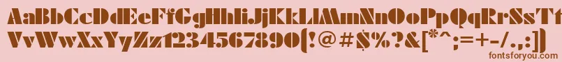FuturaeugeniacttRegular Font – Brown Fonts on Pink Background