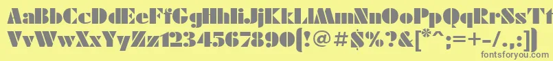 Czcionka FuturaeugeniacttRegular – szare czcionki na żółtym tle