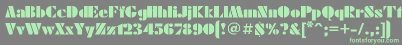 FuturaeugeniacttRegular Font – Green Fonts on Gray Background
