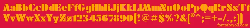 FuturaeugeniacttRegular Font – Orange Fonts on Red Background