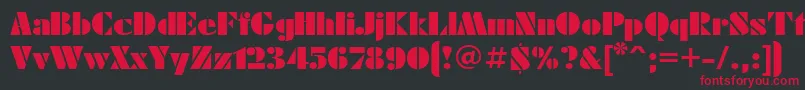 FuturaeugeniacttRegular Font – Red Fonts on Black Background