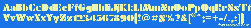 FuturaeugeniacttRegular Font – Yellow Fonts on Blue Background