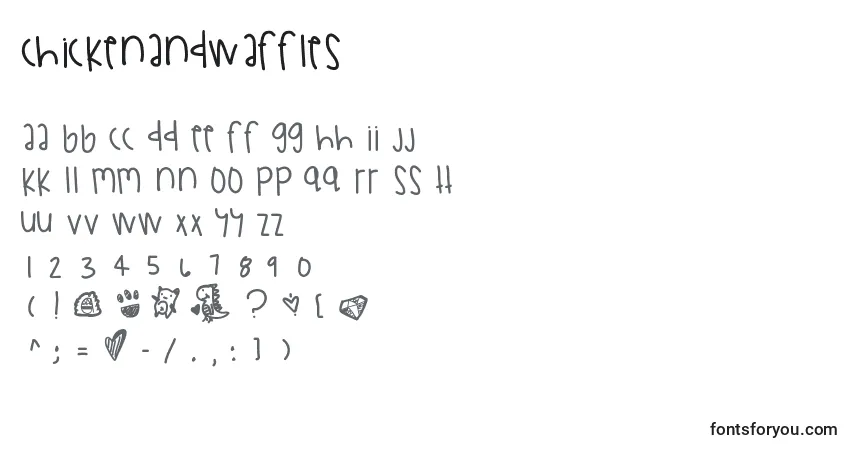 Fuente Chickenandwaffles - alfabeto, números, caracteres especiales