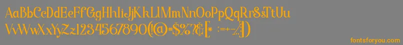 Starlabold Font – Orange Fonts on Gray Background