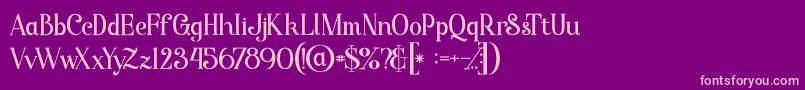 Starlabold Font – Pink Fonts on Purple Background