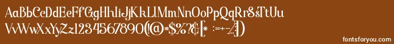 Шрифт Starlabold – белые шрифты на коричневом фоне