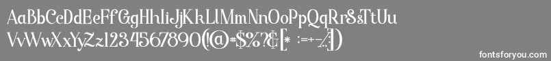 フォントStarlabold – 灰色の背景に白い文字