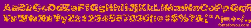 HolymolyNormal Font – Orange Fonts on Purple Background