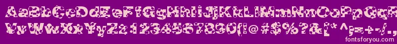 HolymolyNormal Font – Pink Fonts on Purple Background