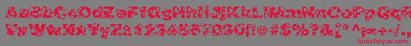 HolymolyNormal Font – Red Fonts on Gray Background