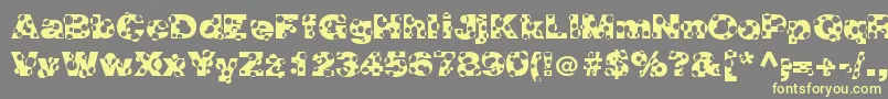 HolymolyNormal Font – Yellow Fonts on Gray Background