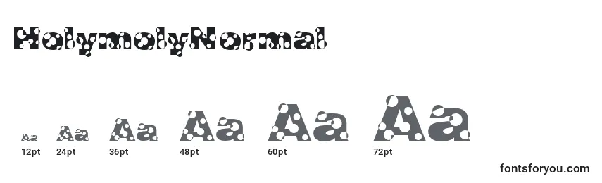 HolymolyNormal Font Sizes