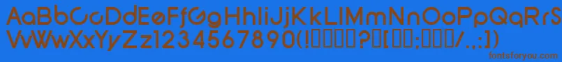 SfNewRepublicBold Font – Brown Fonts on Blue Background
