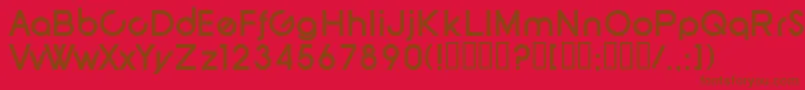 Fonte SfNewRepublicBold – fontes marrons em um fundo vermelho