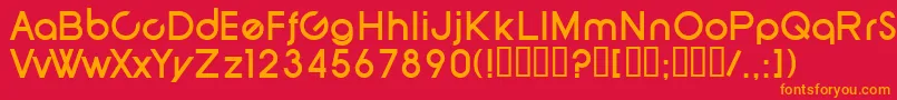 Czcionka SfNewRepublicBold – pomarańczowe czcionki na czerwonym tle