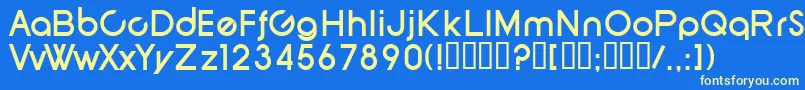 フォントSfNewRepublicBold – 黄色の文字、青い背景