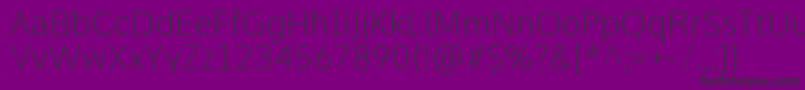 Шрифт CommeThin – чёрные шрифты на фиолетовом фоне