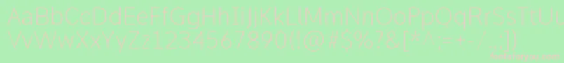 CommeThin Font – Pink Fonts on Green Background