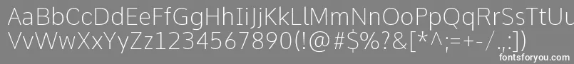 CommeThin Font – White Fonts on Gray Background