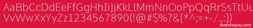 CommeThin Font – White Fonts on Red Background