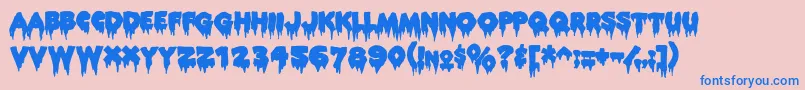 Подробнее о шрифте Rockyaoe Шрифт Rockyaoe – синие шрифты на розовом фоне