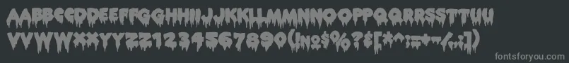 Rockyaoe Font – Gray Fonts on Black Background