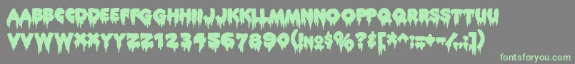 Rockyaoe Font – Green Fonts on Gray Background