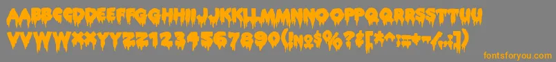 Rockyaoe Font – Orange Fonts on Gray Background
