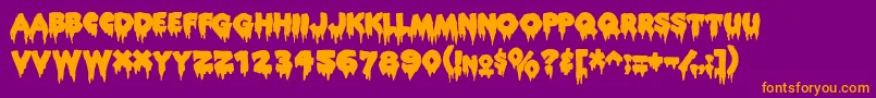 Rockyaoe-fontti – oranssit fontit violetilla taustalla