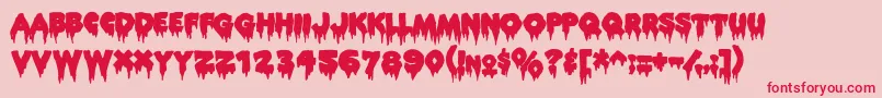 Rockyaoe Font – Red Fonts on Pink Background