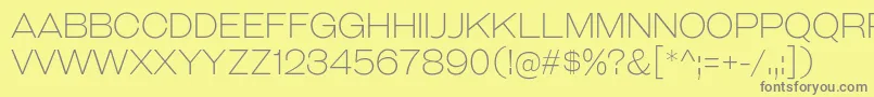 GalderglynnTitlingEl Font – Gray Fonts on Yellow Background