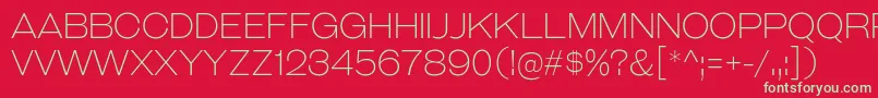 GalderglynnTitlingEl-Schriftart – Grüne Schriften auf rotem Hintergrund