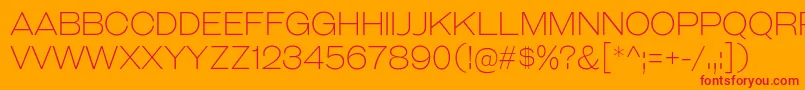 GalderglynnTitlingEl Font – Red Fonts on Orange Background