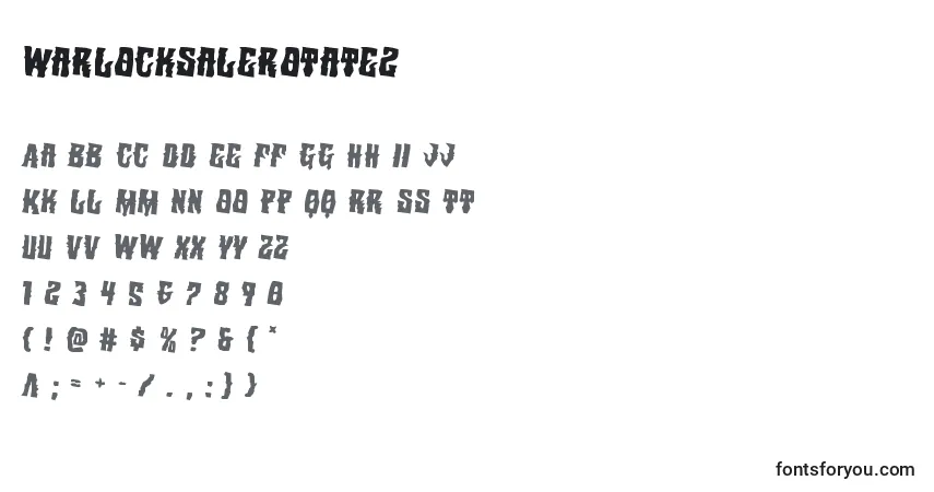 Fuente Warlocksalerotate2 - alfabeto, números, caracteres especiales